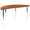 Flash Furniture 60" Circle Wave Oak Table Set-18" Stack Chairs XU-GRP-18CH-A60-HCIRC-OAK-T-A-GG - alternate 3